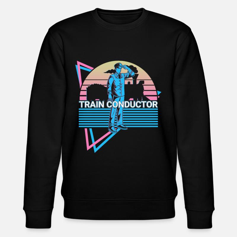 Train conducteur Retro - Sweat bio CHANGER Stanley/Stella Unisexe - noir