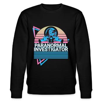 Paranormaler Ermittler Retro - Stanley/Stella Unisex Bio-Sweatshirt CHANGER  - Schwarz - Vorne - Nik (191cm) & Marisol (170cm)