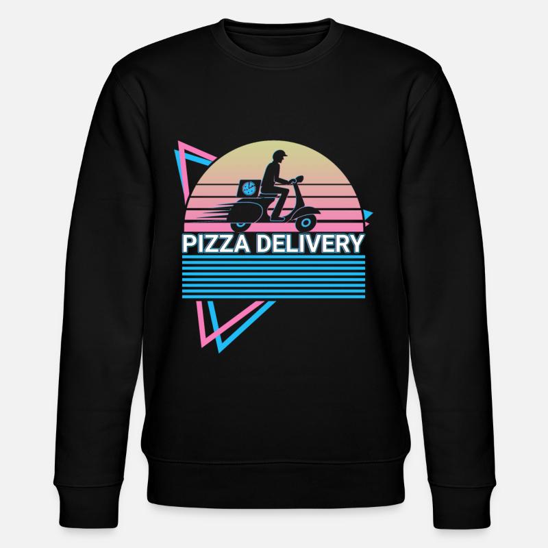 Livraison de pizza rétro - Sweat bio CHANGER Stanley/Stella Unisexe - noir