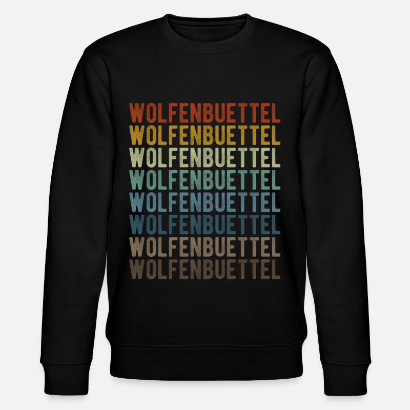 Wolfenbuettel Stadt Retro Vintage - Stanley/Stella Unisex Bio-Sweatshirt CHANGER - Schwarz