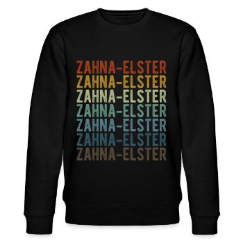 Zahna-Elster City Rétro Vintage - Sweat bio CHANGER Stanley/Stella Unisexe - noir - Devant - Nik (191cm) & Marisol (170cm)