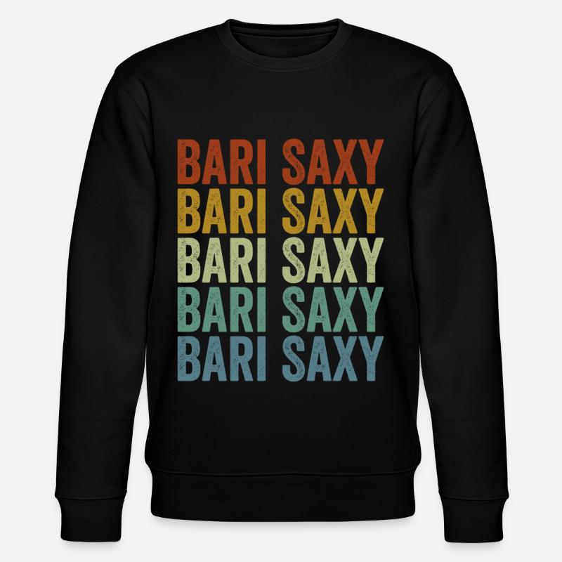 Bari Saxy Baritonsaxophon Bari-Saxophonist - Stanley/Stella Unisex Bio-Sweatshirt CHANGER  - Schwarz
