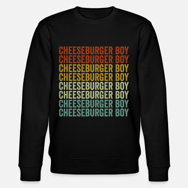 Cheeseburger Boy Burger-Liebhaber Lustiger Cheeseb - Stanley/Stella Unisex Bio-Sweatshirt CHANGER  - Schwarz