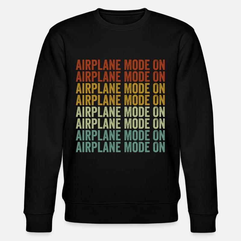 Flugzeugmodus ein Flugzeugpilot Luftfahrt - Stanley/Stella Unisex Bio-Sweatshirt CHANGER  - Schwarz