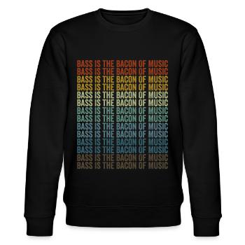 Bass ist der Speck der Musik Bassist Gitarrist - Stanley/Stella Unisex Bio-Sweatshirt CHANGER  - Schwarz - Vorne - Nik (191cm) & Marisol (170cm)