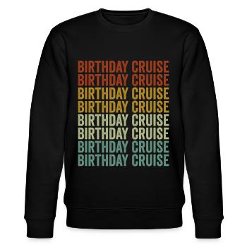 Geburtstag Kreuzfahrt Kreuzfahrt Urlaub Kreuzfahrt - Stanley/Stella Unisex Bio-Sweatshirt CHANGER  - Schwarz - Vorne - Nik (191cm) & Marisol (170cm)