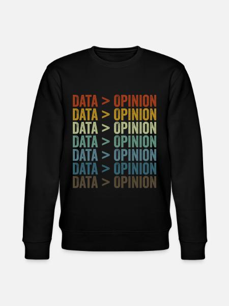 Data > opinion statistics data scientists - Stanley/Stella CHANGER Unisex Organic Sweatshirt - black