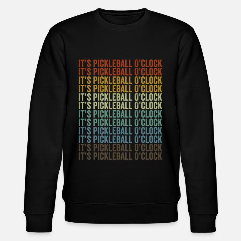 It's Pickleball O'clock Pickleball - Stanley/Stella CHANGER Unisex Organic Sweatshirt - black