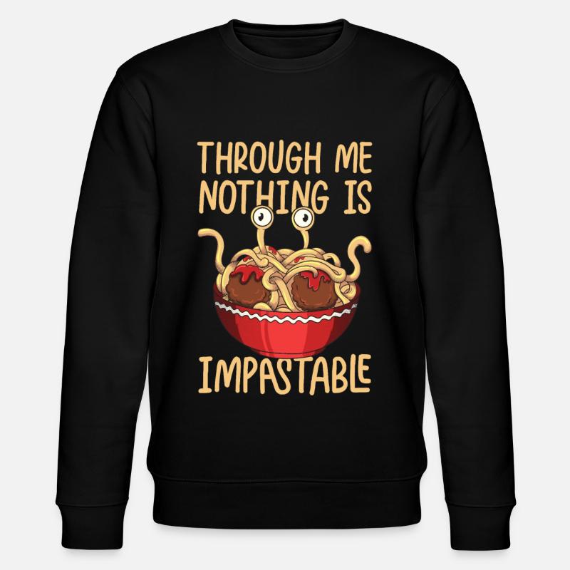 Flying Spaghetti Monster Pastafarian - Stanley/Stella CHANGER Unisex Organic Sweatshirt - black