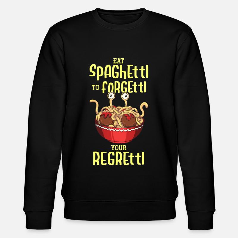 Das fliegende Spaghettimonster - Stanley/Stella Unisex Bio-Sweatshirt CHANGER  - Schwarz