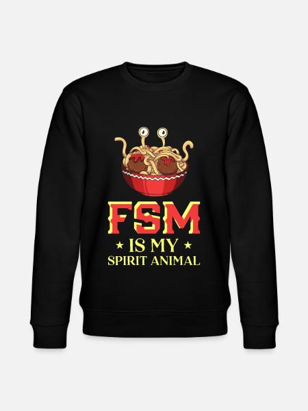 Flying Spaghetti Monster Pastafari - Stanley/Stella CHANGER Unisex Organic Sweatshirt - black