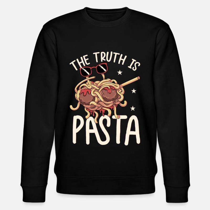 Dab flyvende spaghetti monster - Stanley/Stella økologisk unisex-sweatshirt CHANGER  - sort