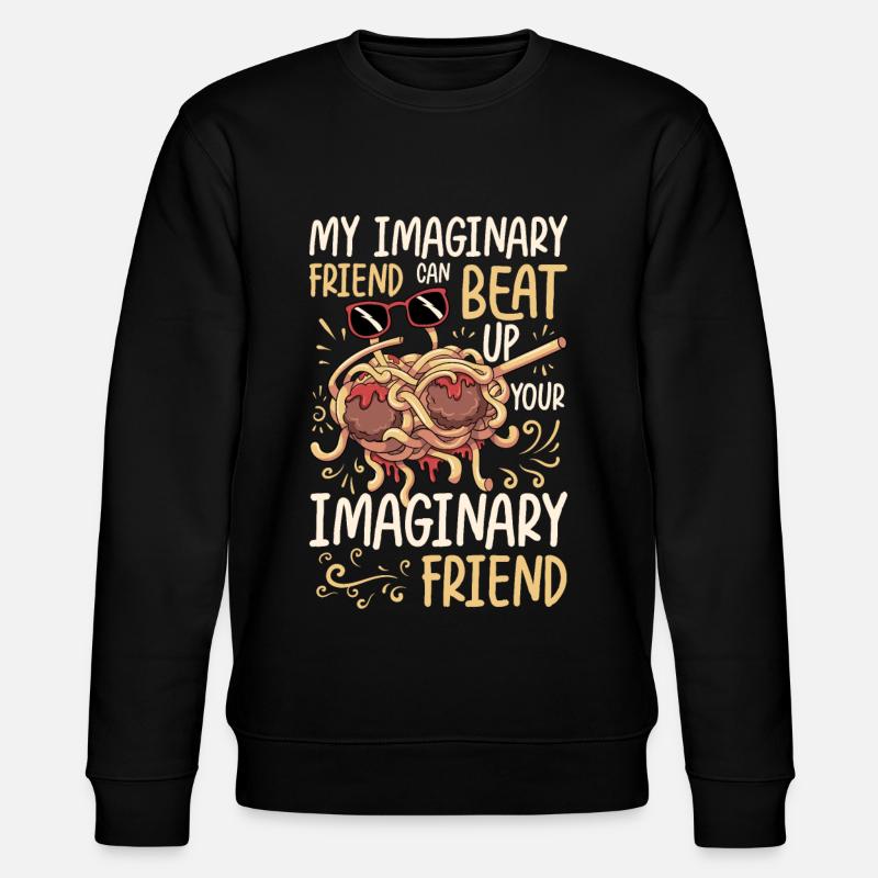 Dabbing Flying Spaghetti Monsters Pastafarian - Stanley/Stella CHANGER Unisex Organic Sweatshirt - black