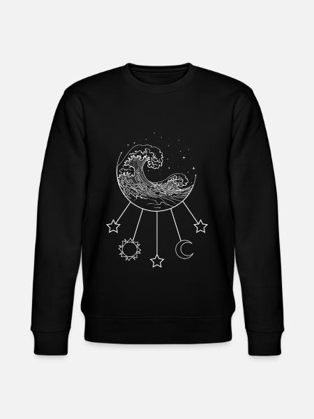 Bohemian Aesthetic Celestial - Stanley/Stella CHANGER Unisex Organic Sweatshirt - black