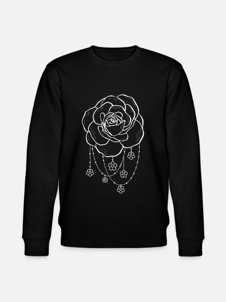 Bohemian Aesthetic Rose - Stanley/Stella CHANGER Unisex Organic Sweatshirt - black