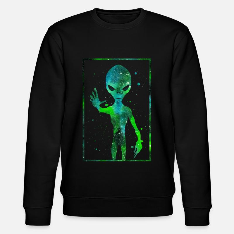 Cryptidcore Estetica Alieno Extraterrestre - Felpa ecologica unisex CHANGER di Stanley/Stella - nero