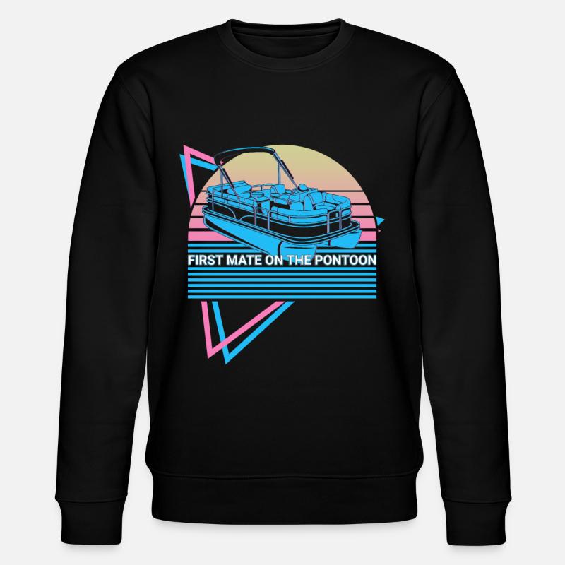 Bootfahren Retro - Stanley/Stella Unisex Bio-Sweatshirt CHANGER  - Schwarz