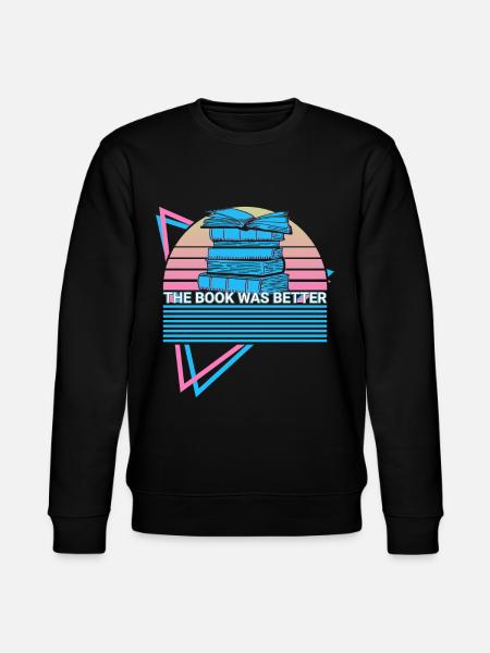 Funny Book Reader Bookworm - Stanley/Stella CHANGER Unisex Organic Sweatshirt - black