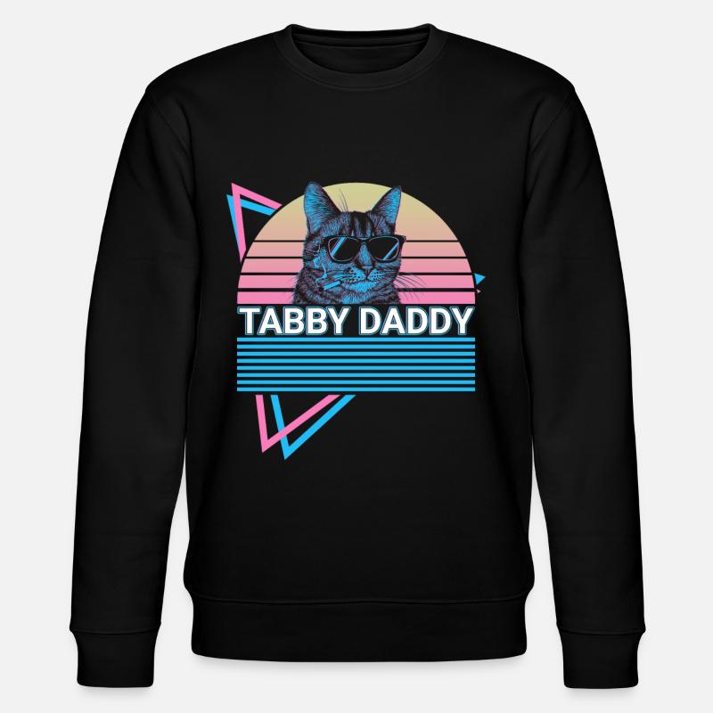 Drôle de chat tigré Rétro - Sweat bio CHANGER Stanley/Stella Unisexe - noir