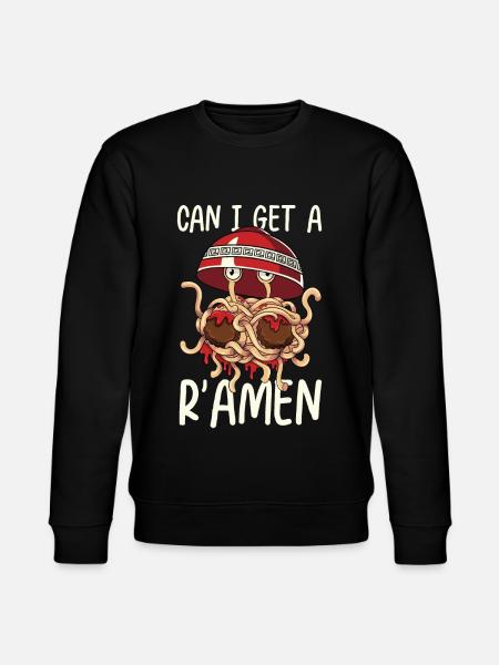 Flying Spaghetti Monster FSM Pastafarian - Stanley/Stella CHANGER Unisex Organic Sweatshirt - black