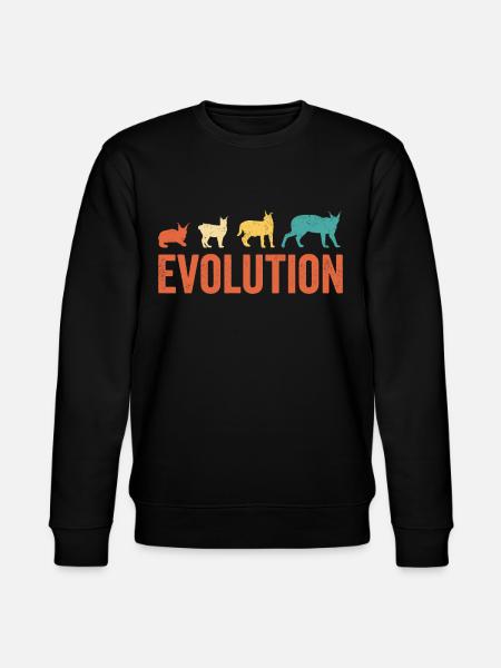 Big Floppa Caracal Cat Meme - Stanley/Stella CHANGER Unisex Organic Sweatshirt - black
