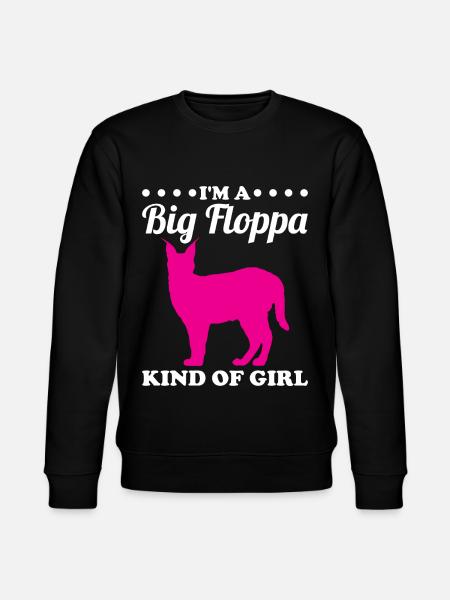 Big Floppa Caracal Cat Meme - Stanley/Stella CHANGER Unisex Organic Sweatshirt - black