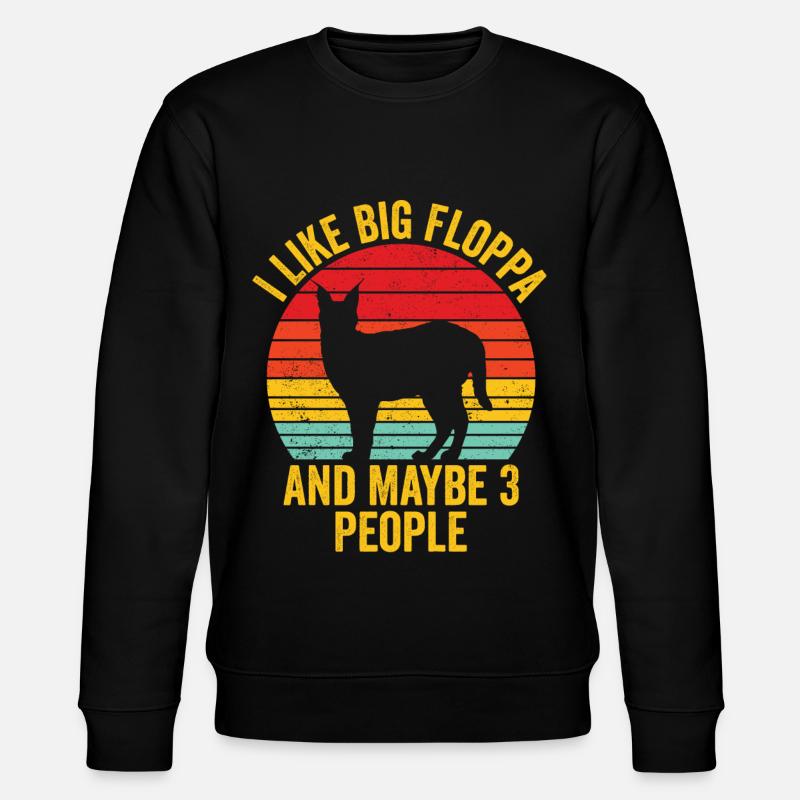 Great Floppa Caracal - Stanley/Stella CHANGER Unisex Organic Sweatshirt - black