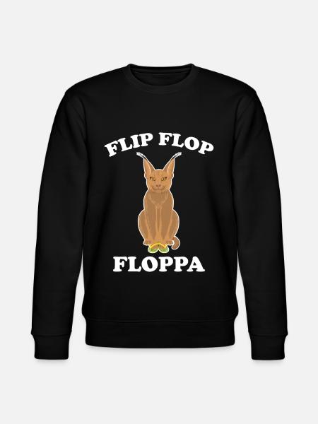 Big Floppa Caracal Cat Meme - Stanley/Stella CHANGER Unisex Organic Sweatshirt - black