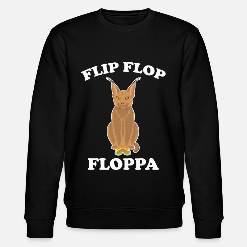 Big Floppa Caracal Cat Meme - Stanley/Stella CHANGER Unisex Organic Sweatshirt - black