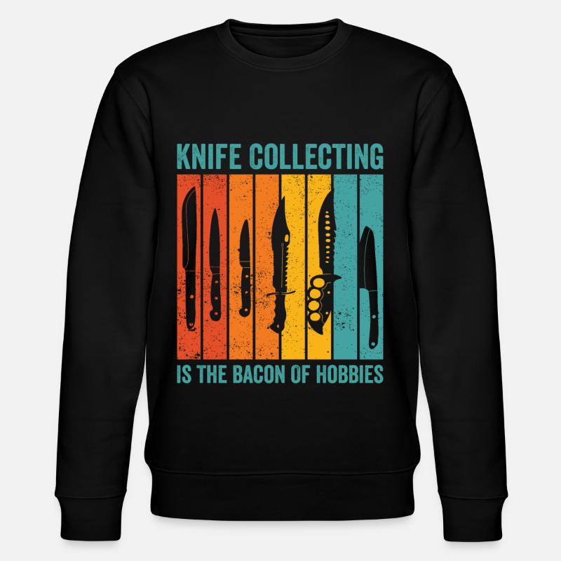 Funny knife collector - Stanley/Stella CHANGER Unisex Organic Sweatshirt - black