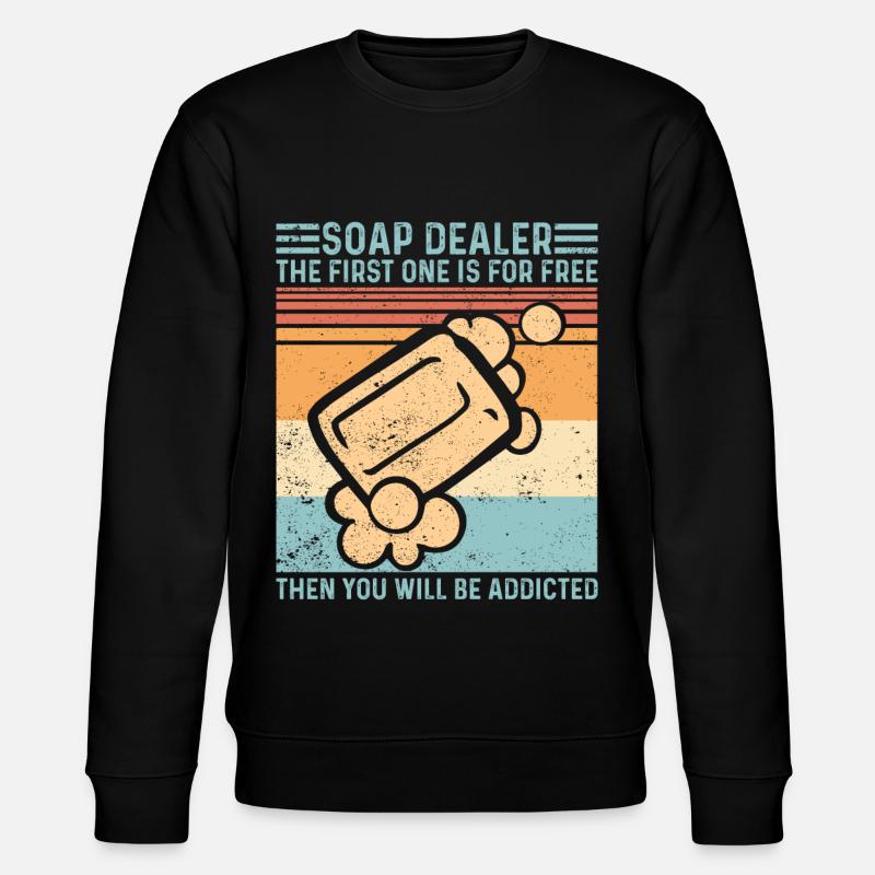 Funny soap making soap merchant - Stanley/Stella CHANGER Unisex Organic Sweatshirt - black
