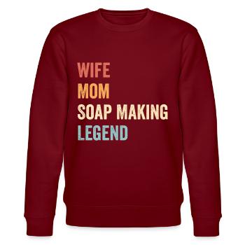 Fabricant de savon amusant - Sweat bio CHANGER Stanley/Stella Unisexe - bordeaux - Devant - Nik (191cm) & Marisol (170cm)