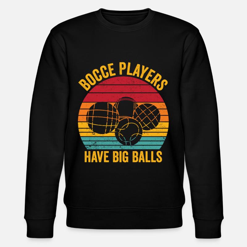 Lustige Bocciakugel Retro - Stanley/Stella Unisex Bio-Sweatshirt CHANGER  - Schwarz