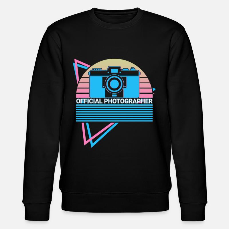 Camera Photography Retro - Stanley/Stella CHANGER Unisex Organic Sweatshirt - black