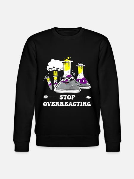 Non-Binary Pride Flag Chemistry Teacher - Stanley/Stella CHANGER Unisex Organic Sweatshirt - black