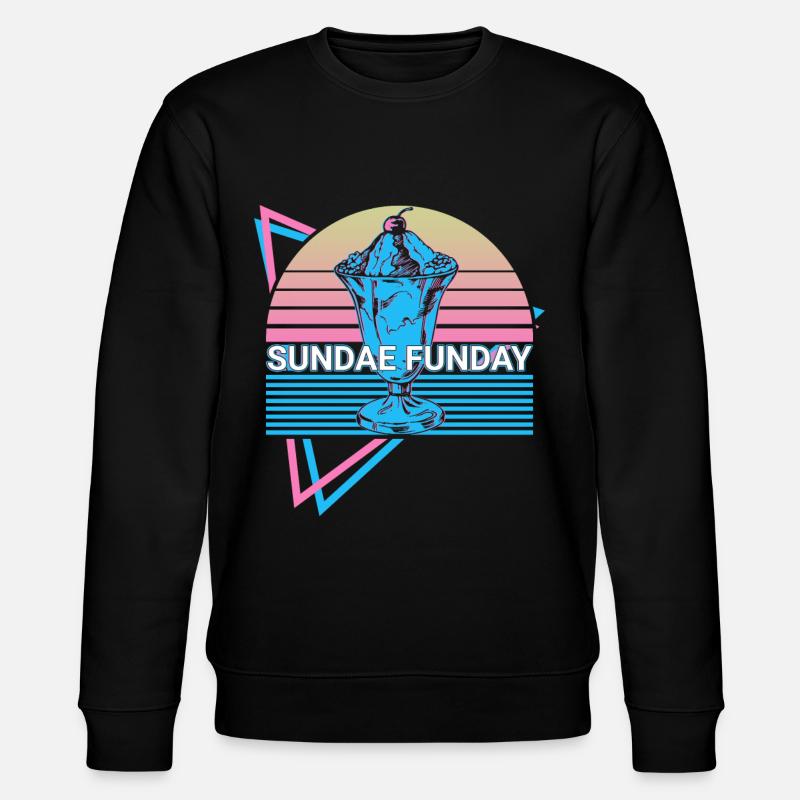 Eiscreme Retro - Stanley/Stella Unisex Bio-Sweatshirt CHANGER  - Schwarz