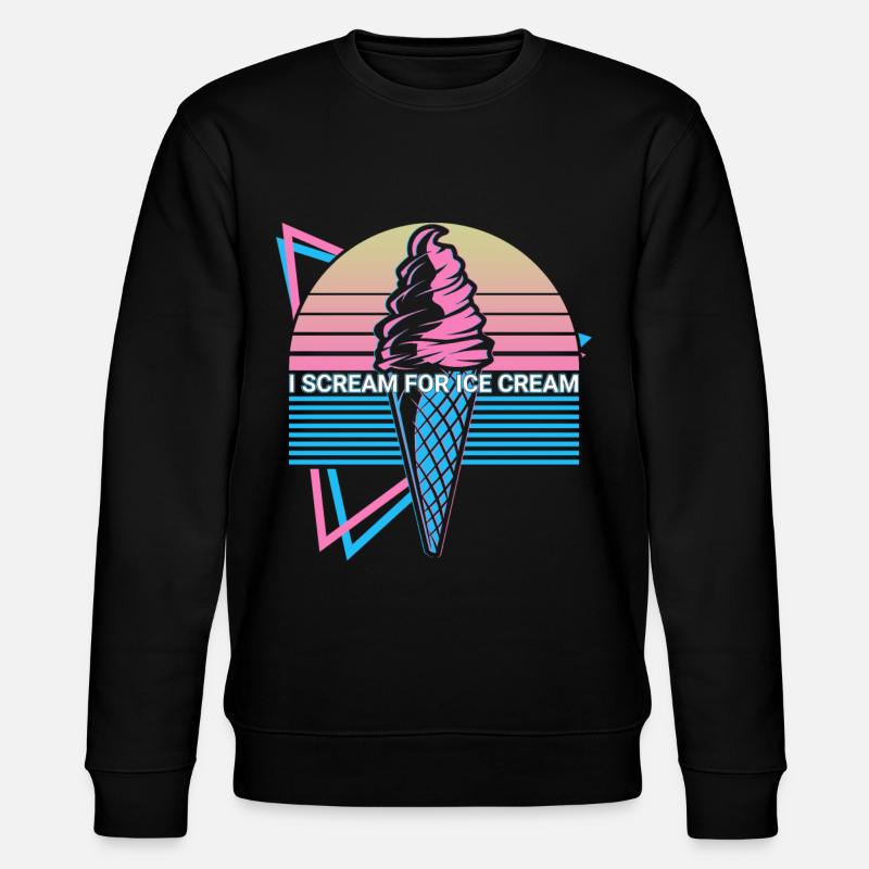 Crème glacée rétro - Sweat bio CHANGER Stanley/Stella Unisexe - noir