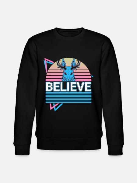 Schakalope Retro Cryptid Cryptozoology - Stanley/Stella CHANGER Unisex Organic Sweatshirt - black