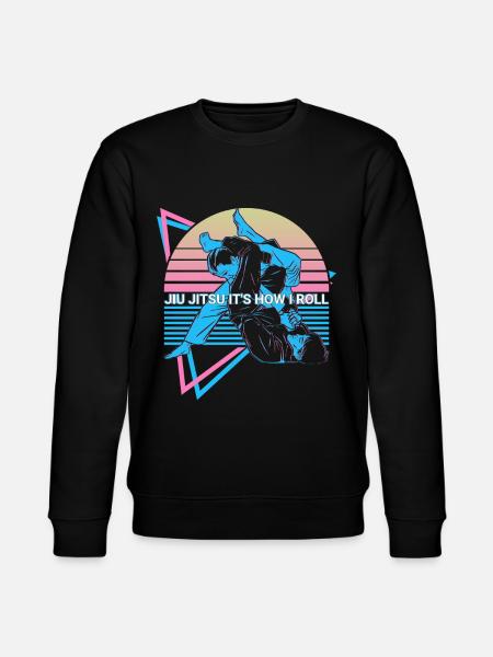 Funny Jiu Jitsu Retro - Stanley/Stella CHANGER Unisex Organic Sweatshirt - black