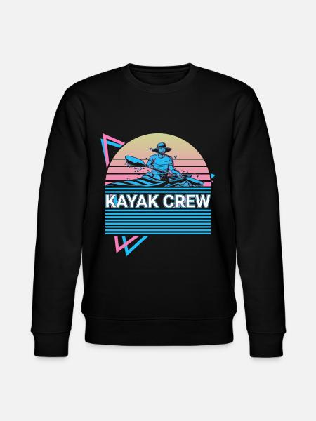 Kayak Kayaking Retro - Stanley/Stella CHANGER Unisex Organic Sweatshirt - black