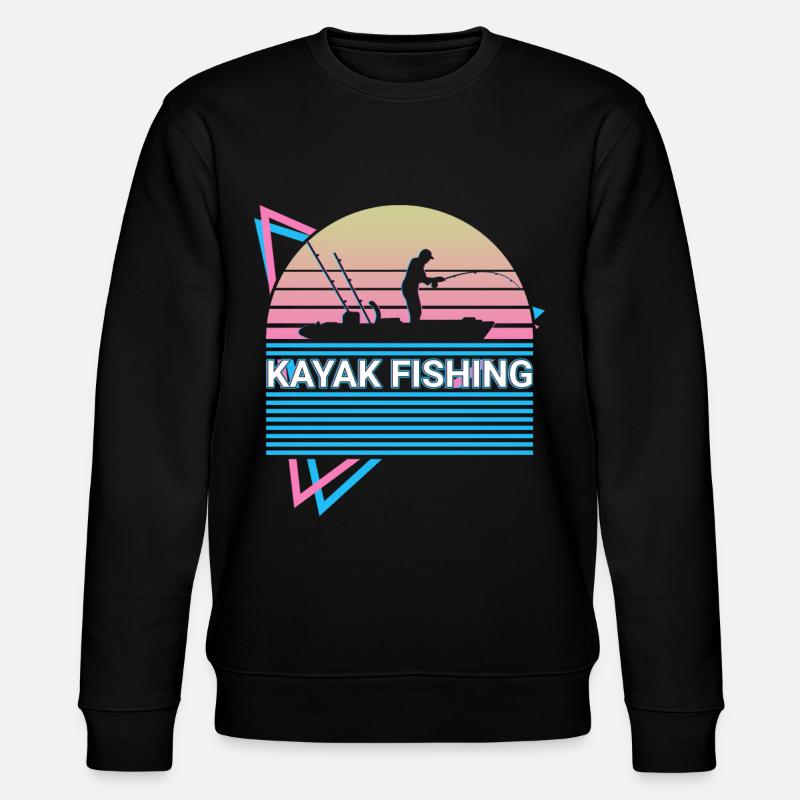 Kayak Kayaking Retro - Stanley/Stella CHANGER Unisex Organic Sweatshirt - black