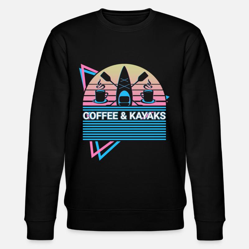Kayak Kayaking Retro - Stanley/Stella CHANGER Unisex Organic Sweatshirt - black