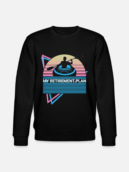 Funny Kayak Kayaking Retro - Stanley/Stella CHANGER Unisex Organic Sweatshirt - black