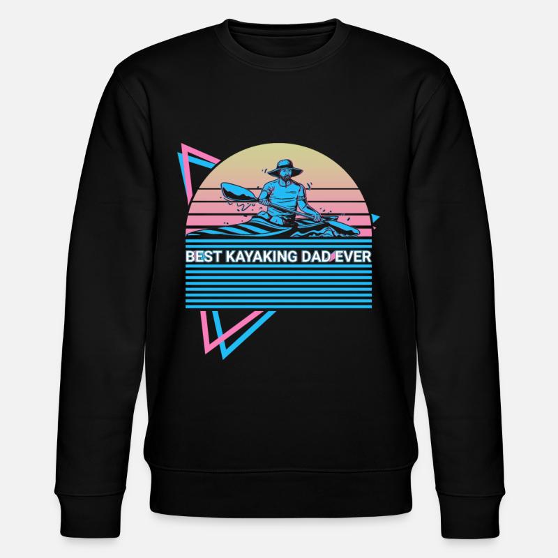 Kayak Kayaking Retro - Stanley/Stella CHANGER Unisex Organic Sweatshirt - black
