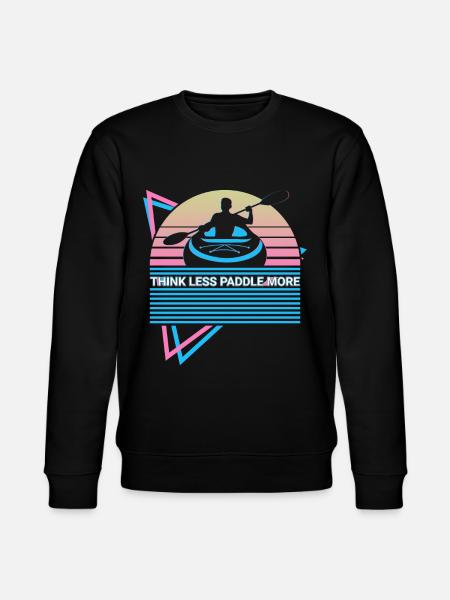 Funny Kayak Kayaking Retro - Stanley/Stella CHANGER Unisex Organic Sweatshirt - black