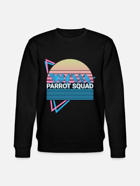 Parrot Squad Cockatiel Retro - Stanley/Stella CHANGER Unisex Organic Sweatshirt - black