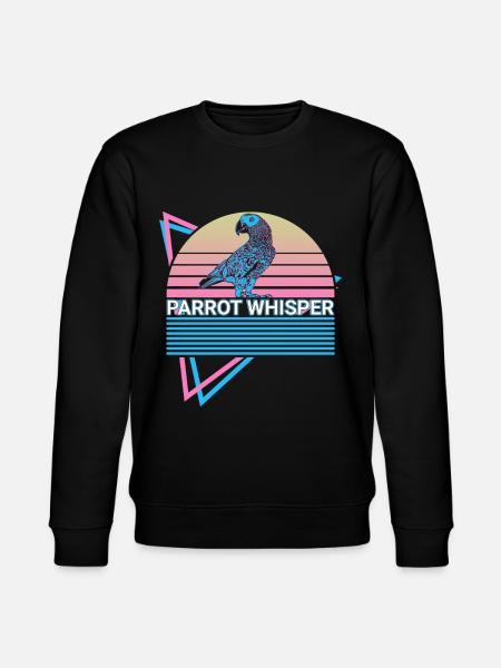 Parrot Whisperer Cockatiel Retro - Stanley/Stella CHANGER Unisex Organic Sweatshirt - black