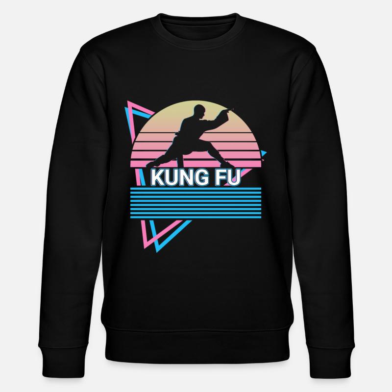 Kung Fu Rétro - Sweat bio CHANGER Stanley/Stella Unisexe - noir