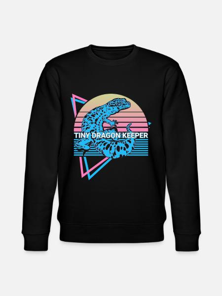 Leopard Gecko Retro - Stanley/Stella CHANGER Unisex Organic Sweatshirt - black