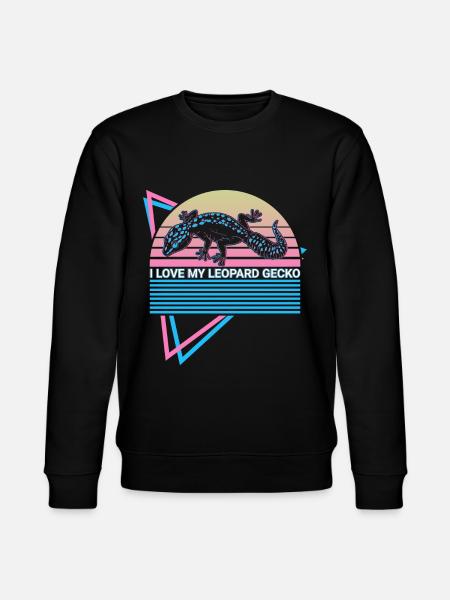 Leopard Gecko Retro - Stanley/Stella CHANGER Unisex Organic Sweatshirt - black